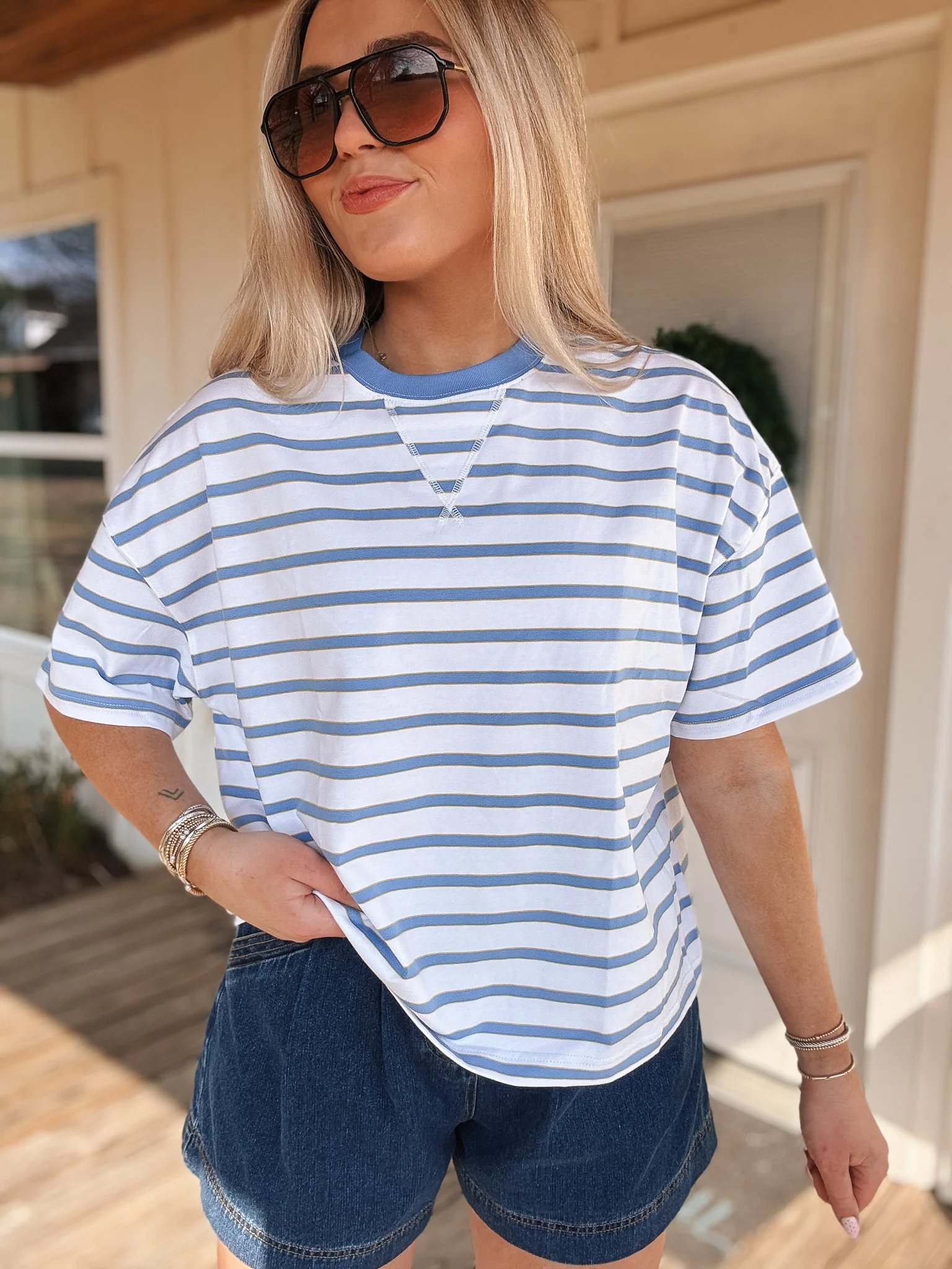Weekends in the Sun Stripe Top - Image 7