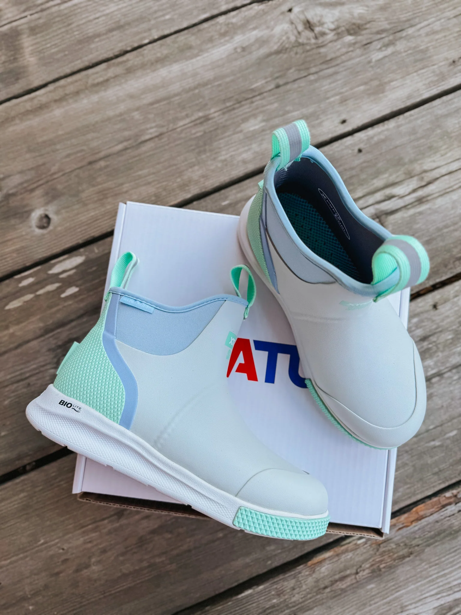 Women's Xtratuf 6 in Ankle Deck Boot Sport in Cloud Multi - Image 2