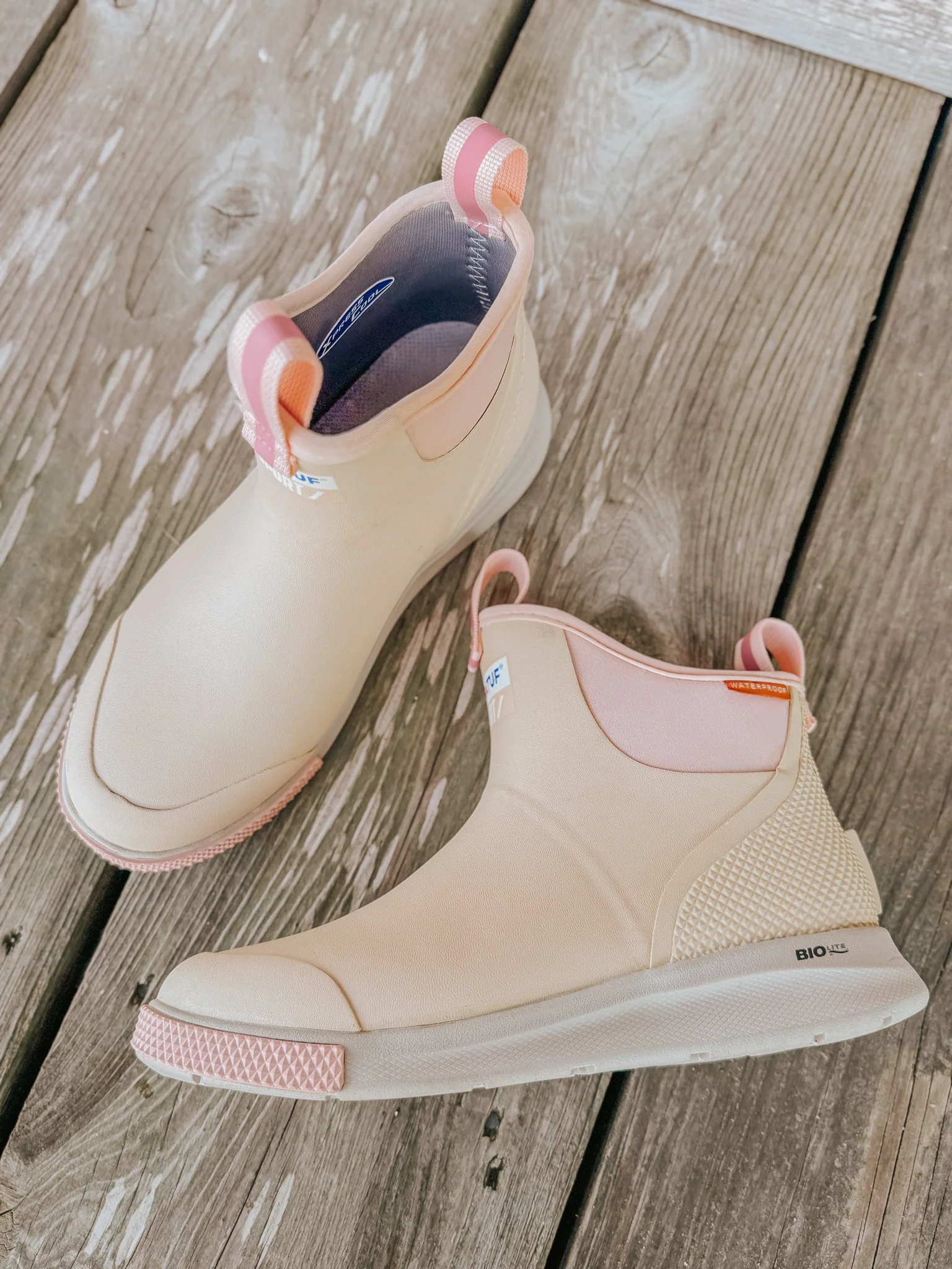 Women's Xtratuf 6 in Ankle Deck Boot Sport in Blush Peach - Image 7