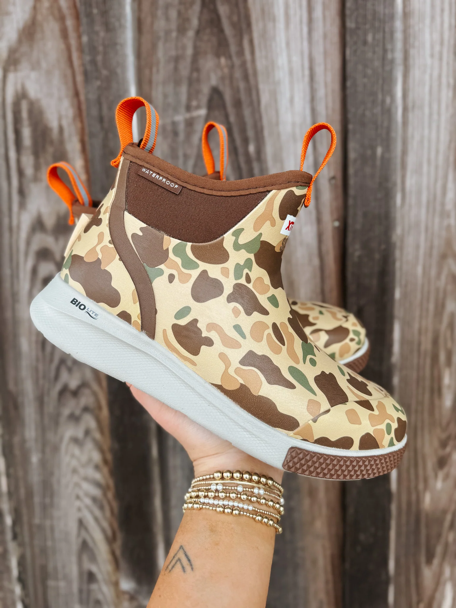 Women's XTRATUF Ankle Deck Boot Sport in Duck Camo - Image 12