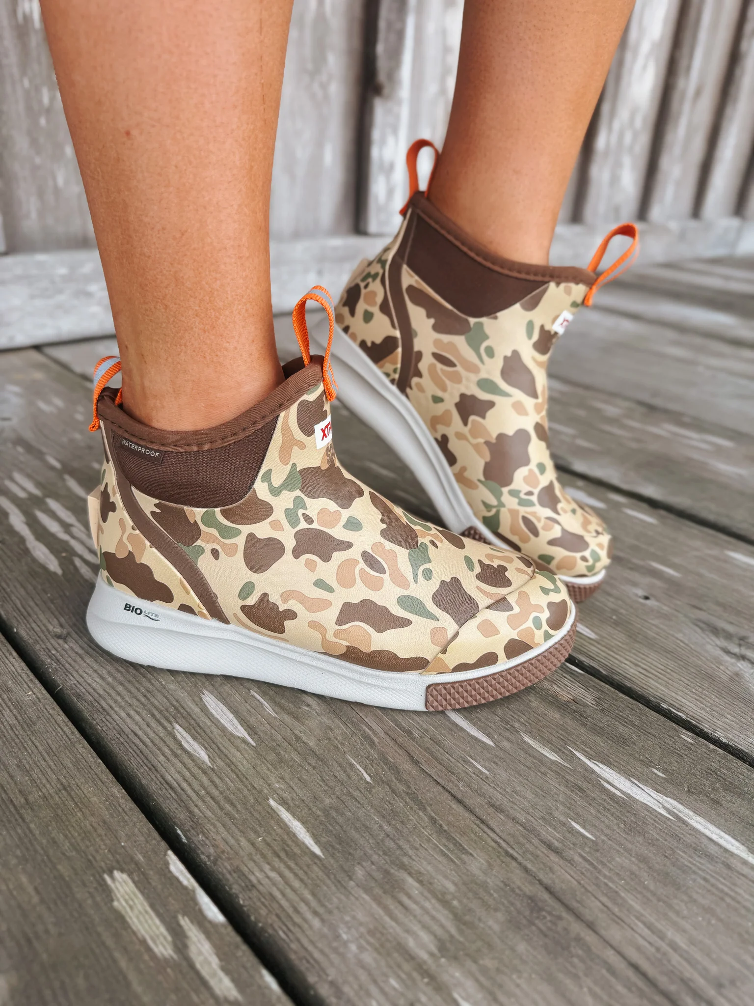 Women's XTRATUF Ankle Deck Boot Sport in Duck Camo - Image 9