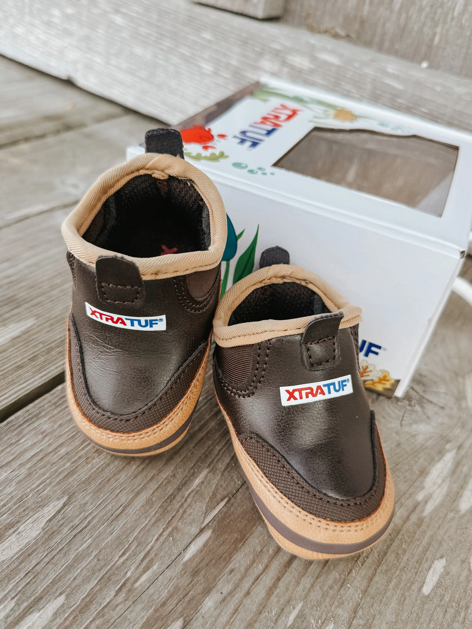 Xtratuf Infant Minnow Ankle Deck Boot in Brown - Image 6