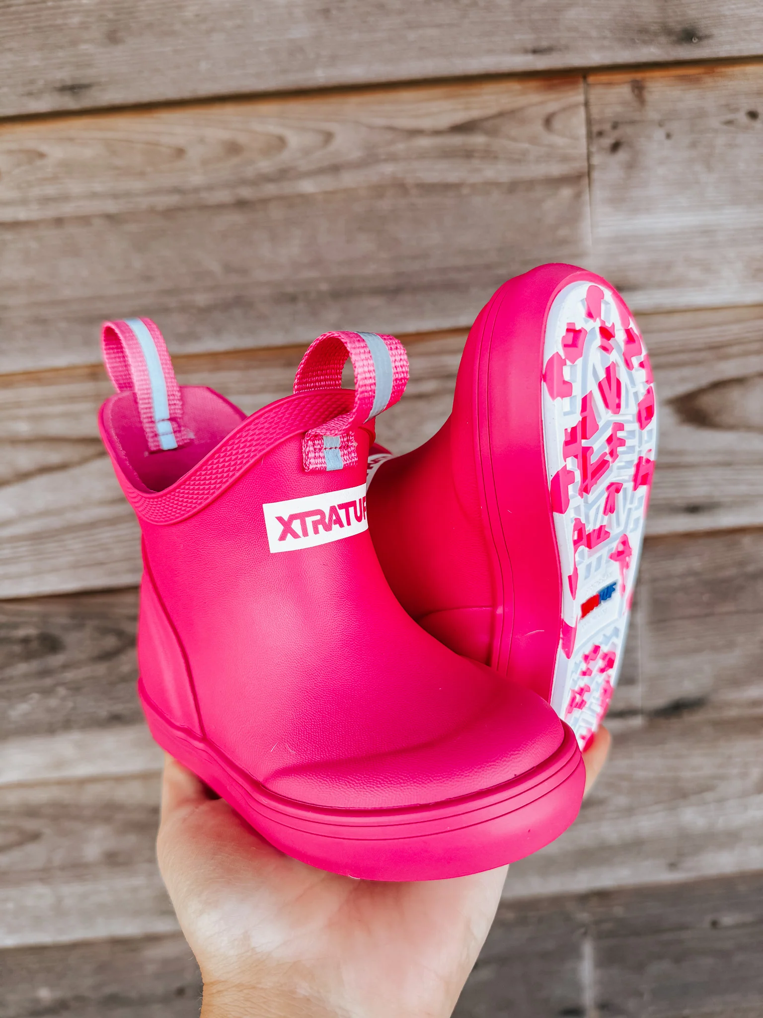 Kid's XTRATUF Ankle Deck Boots in Pink - Image 2