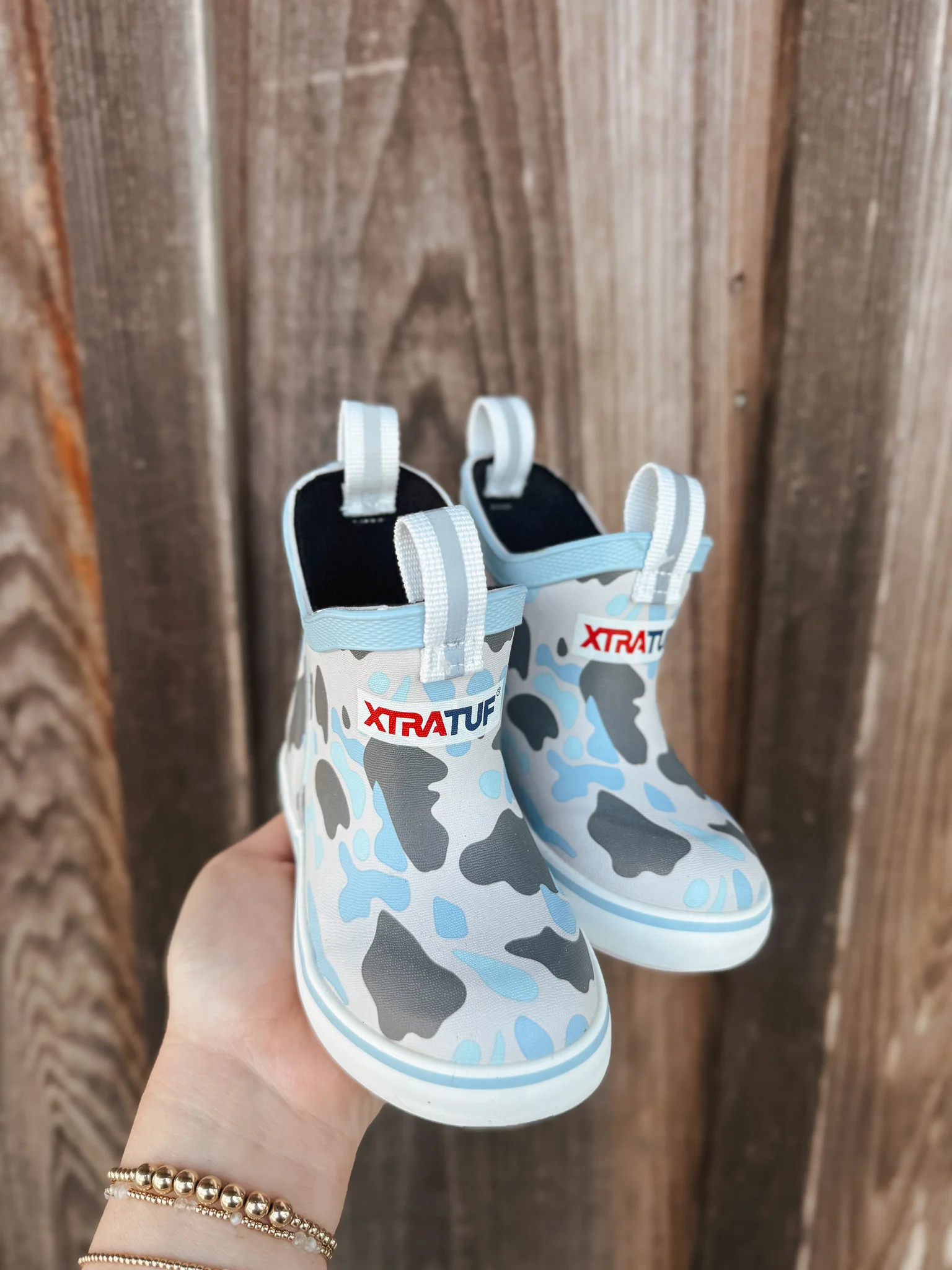 Little Kid's Xtratuf Ankle Deck Boots in Ice Duck Camo - Image 10