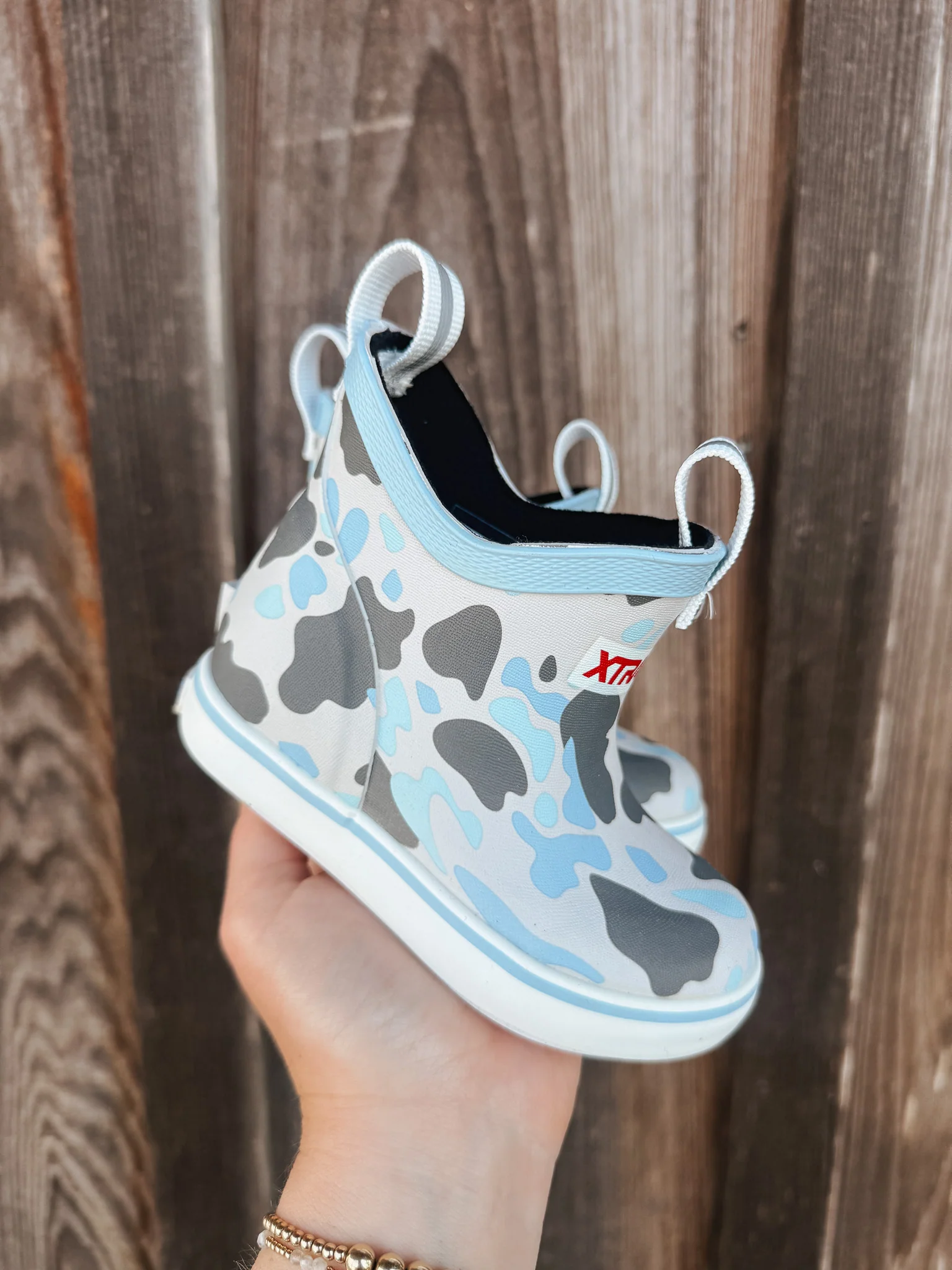 Little Kid's Xtratuf Ankle Deck Boots in Ice Duck Camo - Image 11