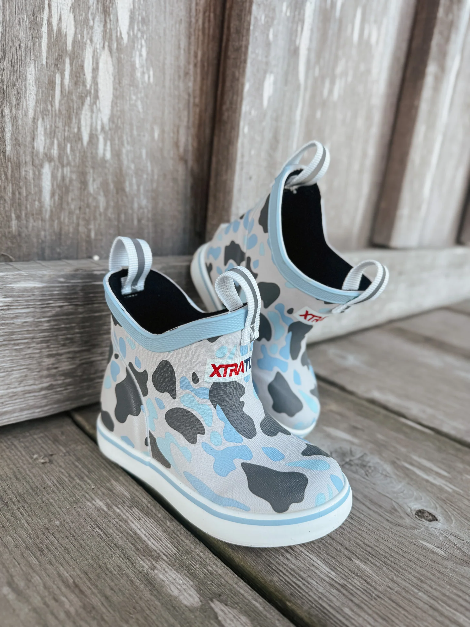 Little Kid's Xtratuf Ankle Deck Boots in Ice Duck Camo - Image 13