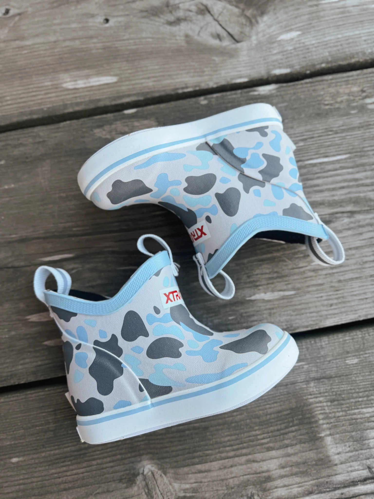 Little Kid's Xtratuf Ankle Deck Boots in Ice Duck Camo - Image 15