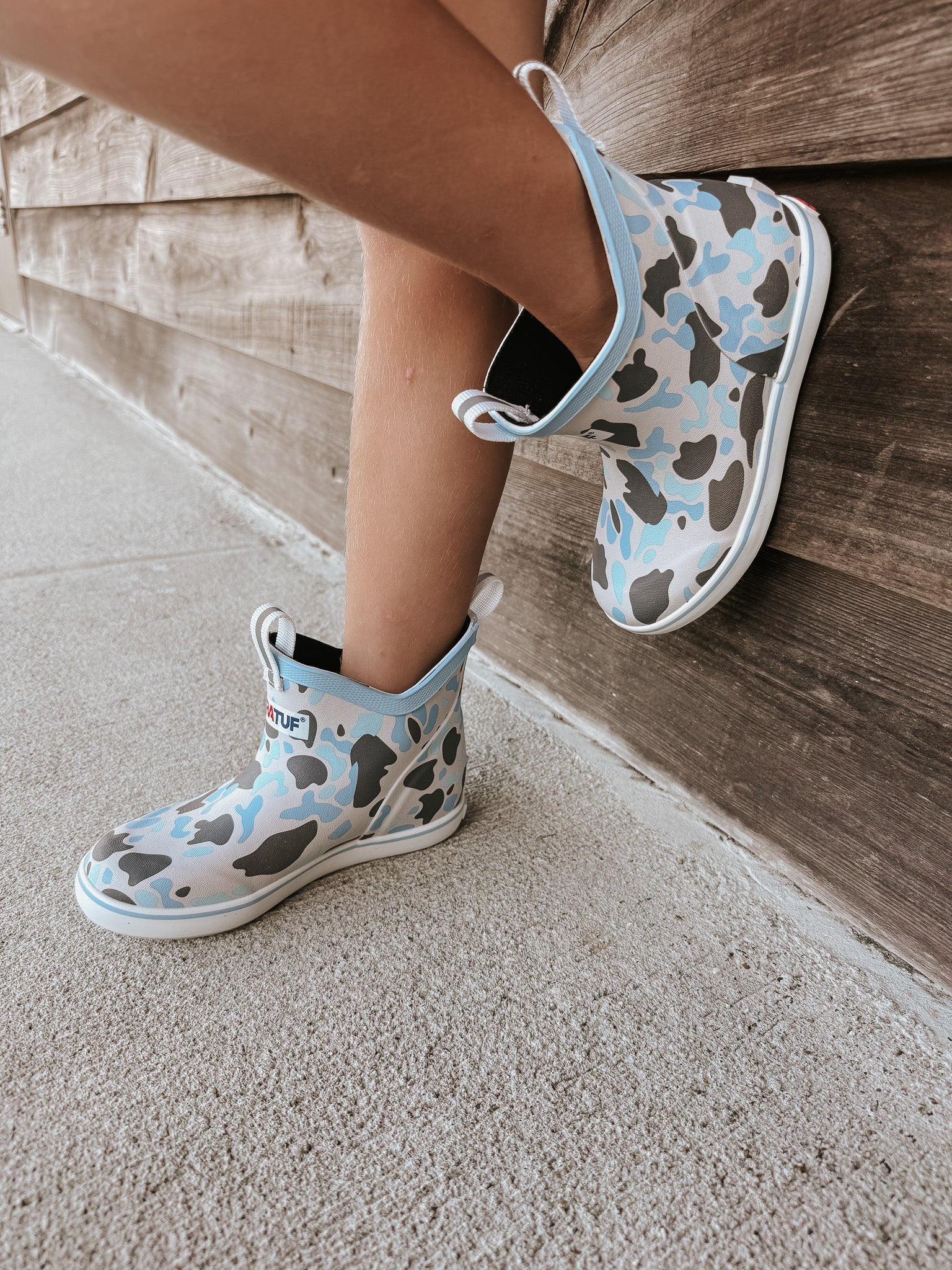 Little Kid's Xtratuf Ankle Deck Boots in Ice Duck Camo - Image 17
