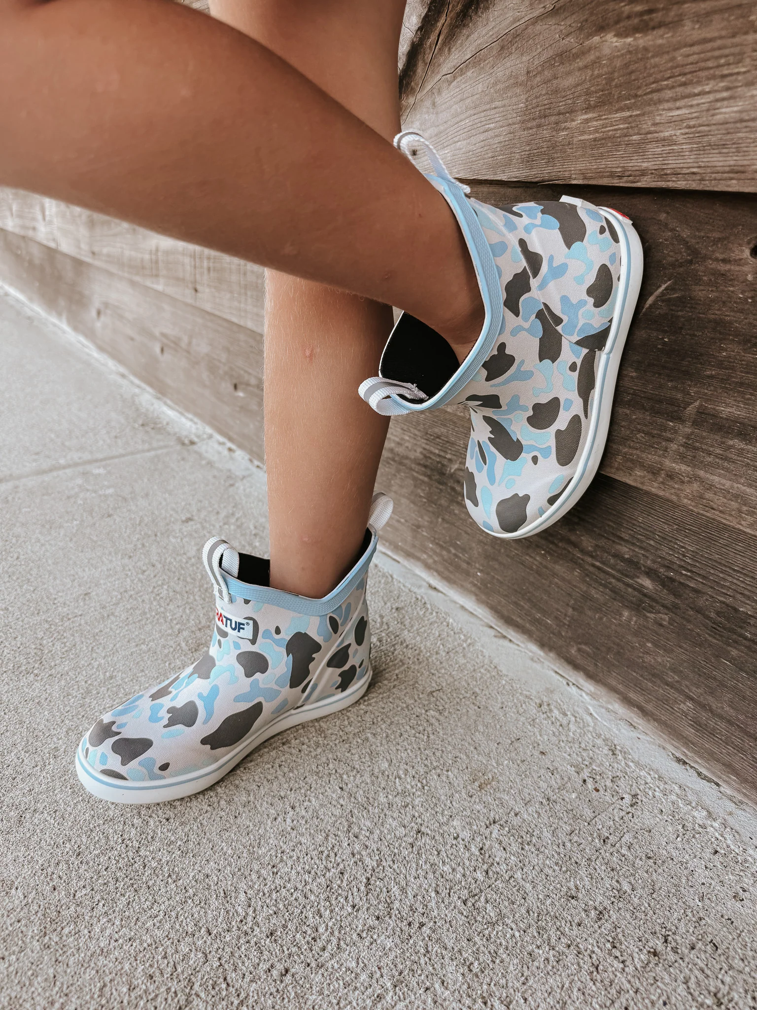 Little Kid's Xtratuf Ankle Deck Boots in Ice Duck Camo - Image 18