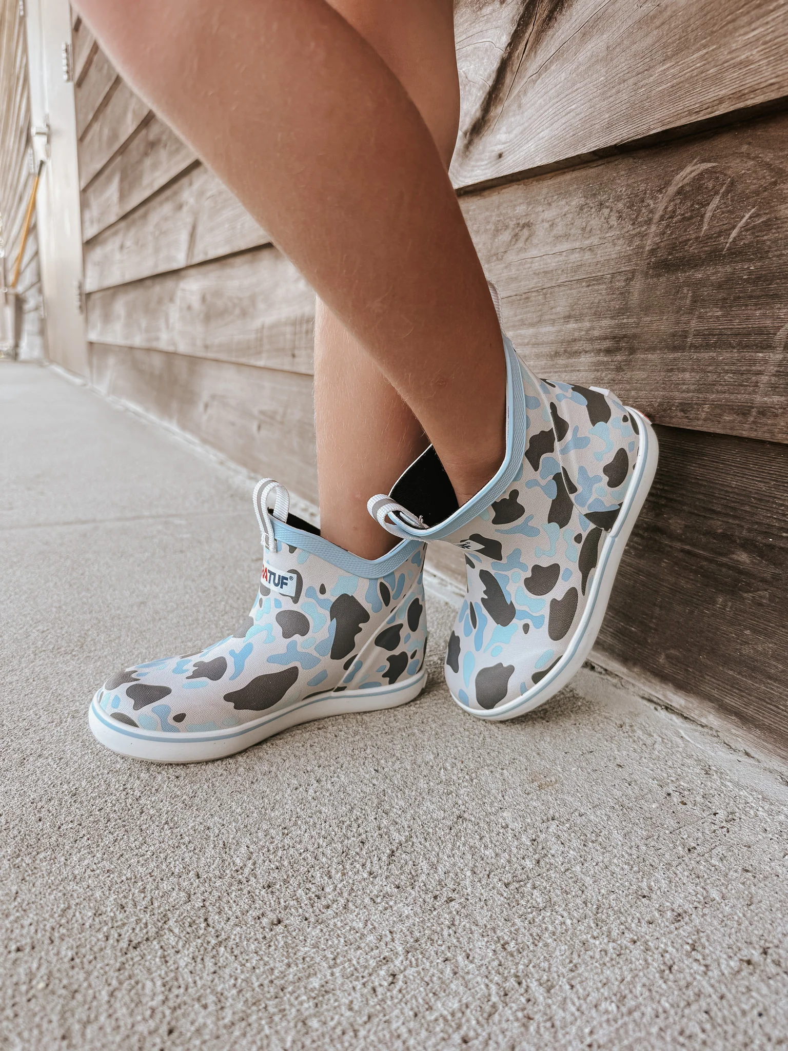 Little Kid's Xtratuf Ankle Deck Boots in Ice Duck Camo - Image 3