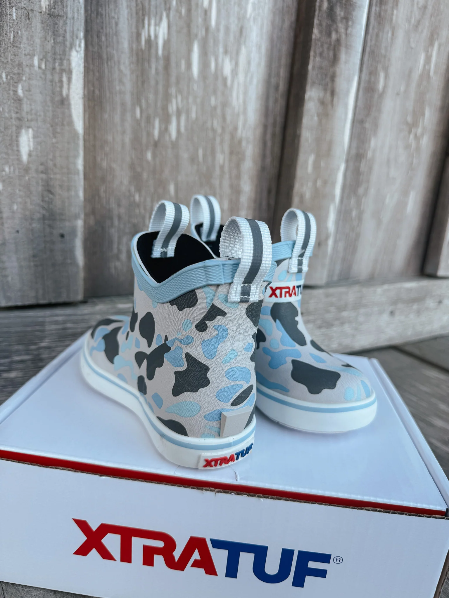 Little Kid's Xtratuf Ankle Deck Boots in Ice Duck Camo - Image 9