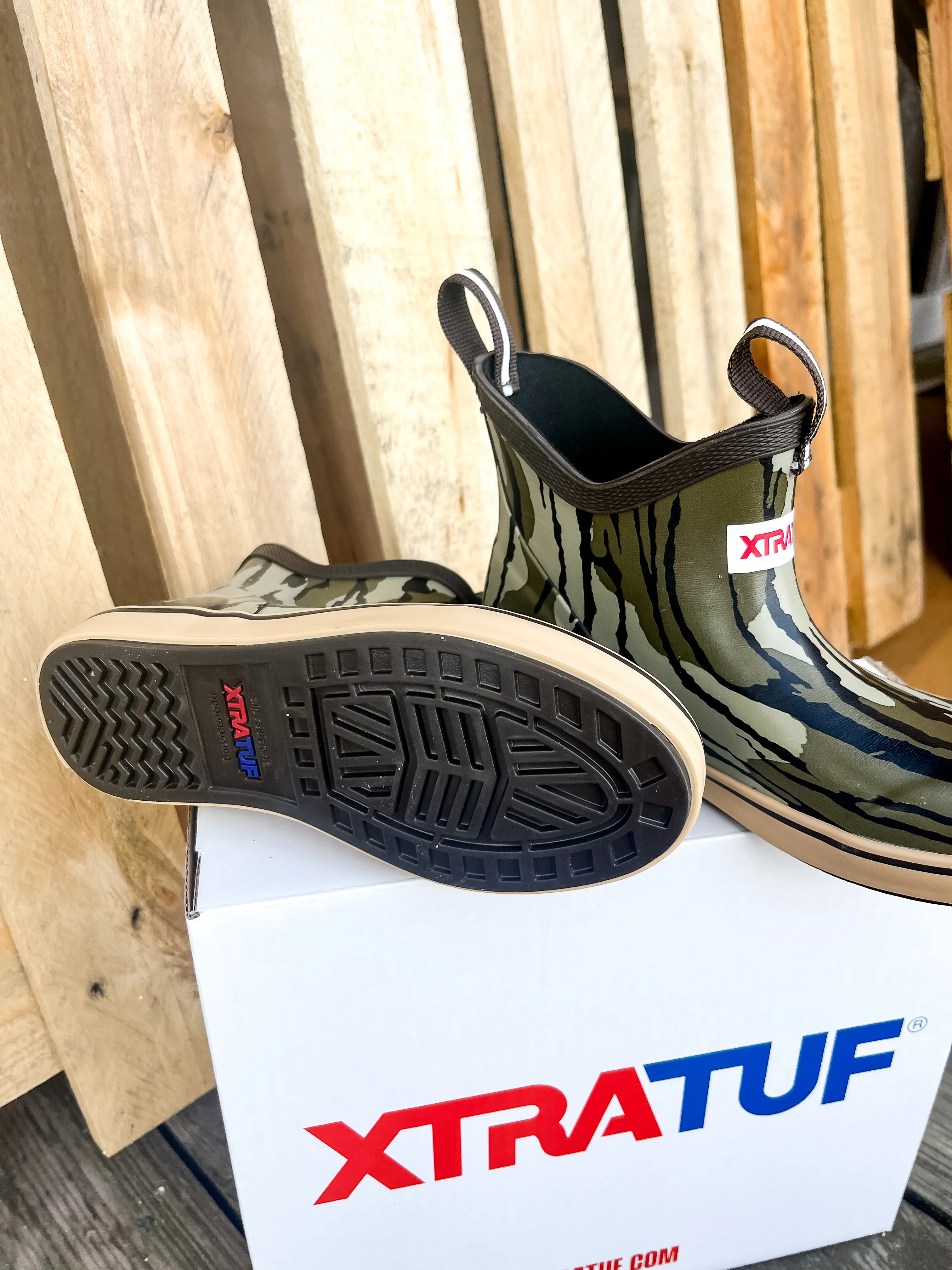 Kid's XTRATUF Ankle Deck Boots in Mossy Oak Camo - Image 3