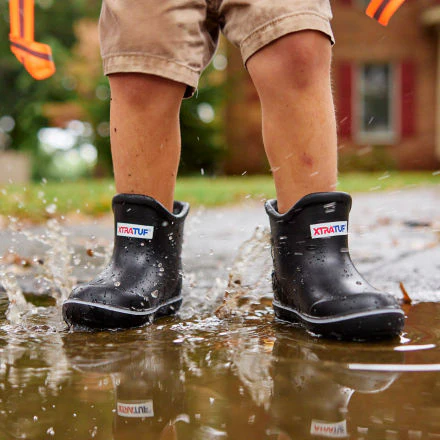 Little Kid's Tufs Black Ankle Deck Boot - Image 2