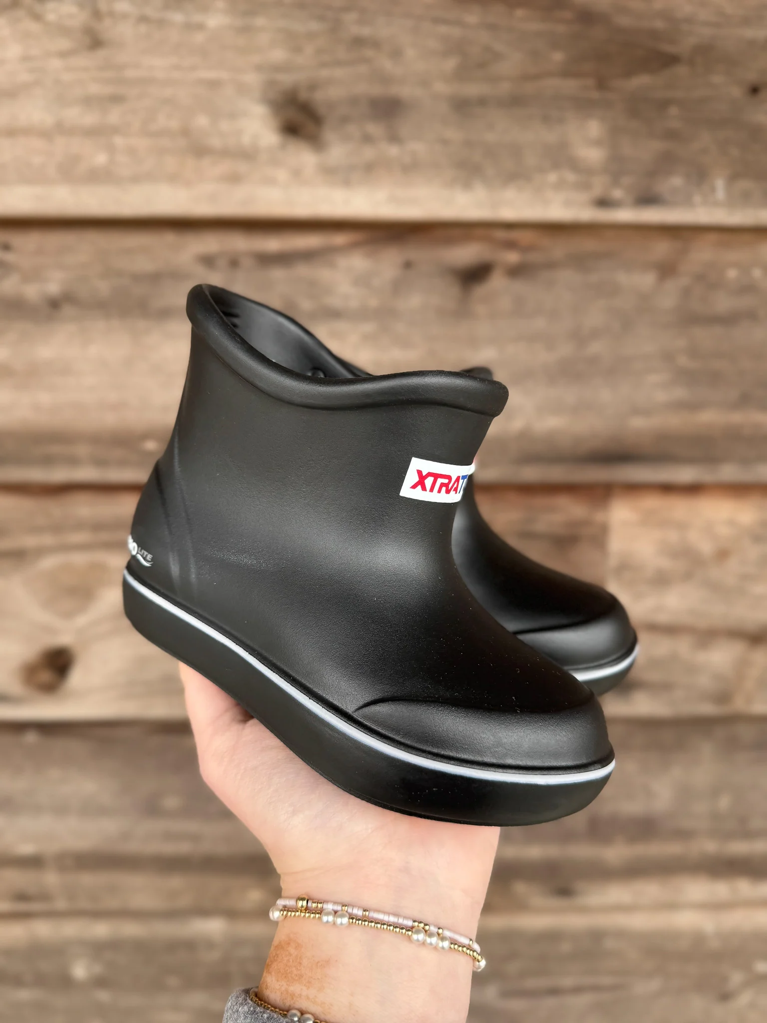 Little Kid's Tufs Black Ankle Deck Boot - Image 12