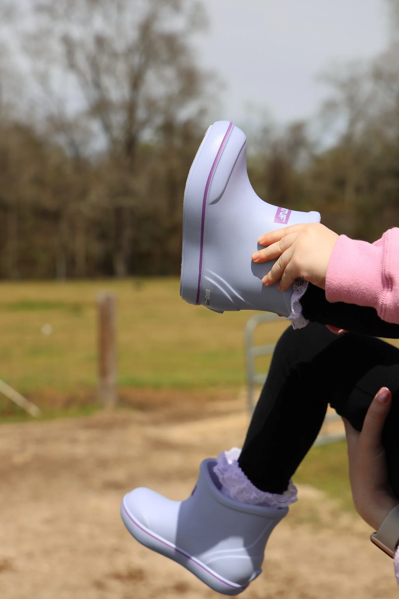 Little Kid's TUFS Light Blue Ankle Deck Boot - Image 12