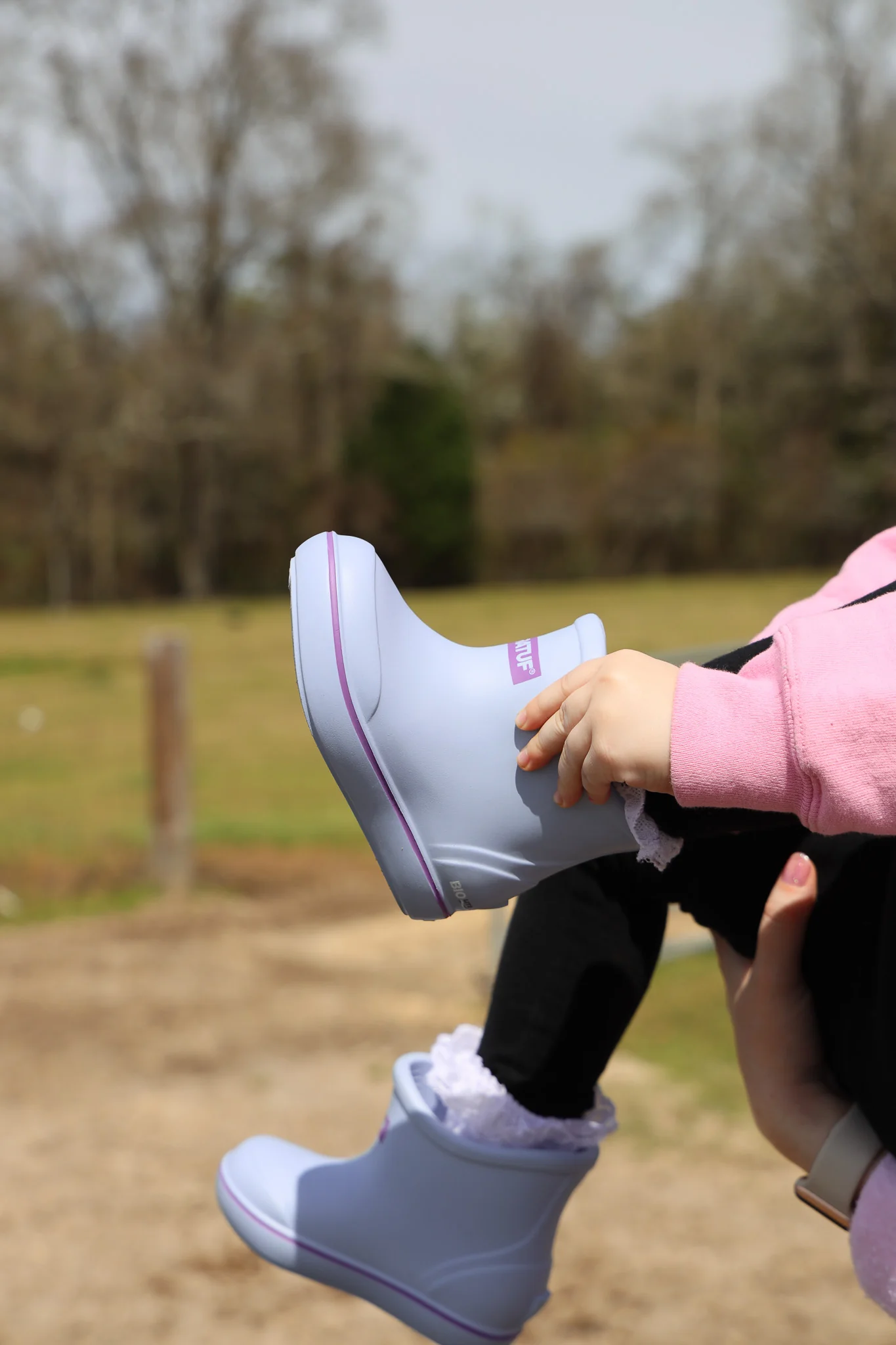 Little Kid's TUFS Light Blue Ankle Deck Boot - Image 13
