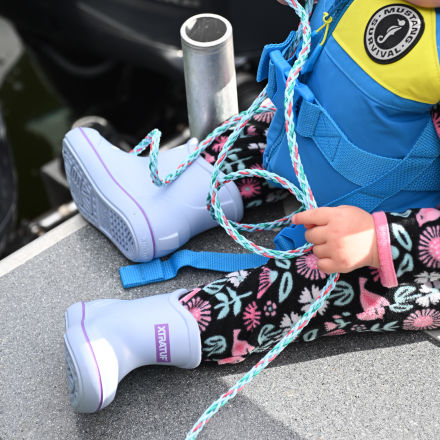 Little Kid's TUFS Light Blue Ankle Deck Boot - Image 3