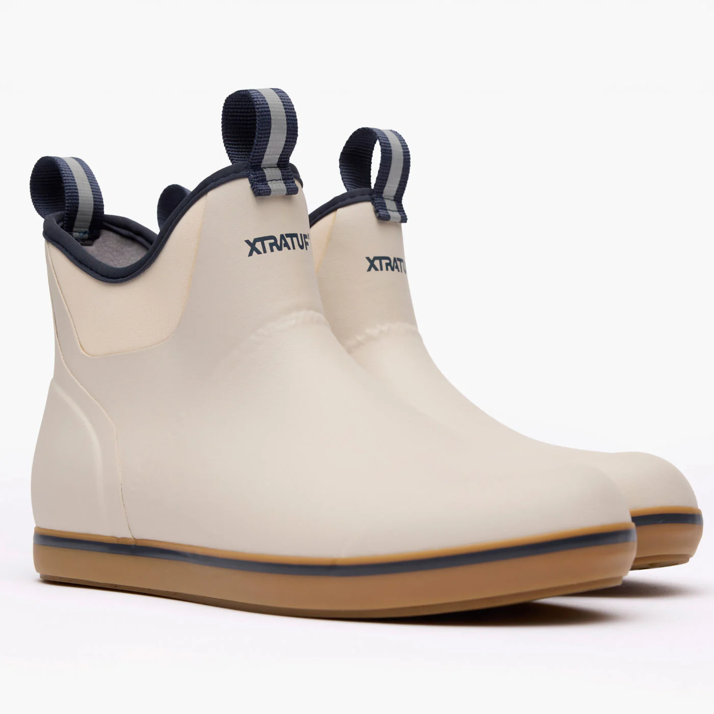 Men's XTRATUF Ankle Deck Boot in White/Navy - Image 3