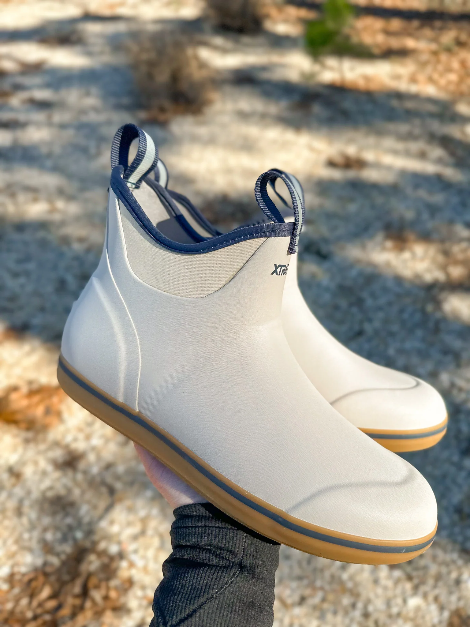 Men's XTRATUF Ankle Deck Boot in White/Navy - Image 8