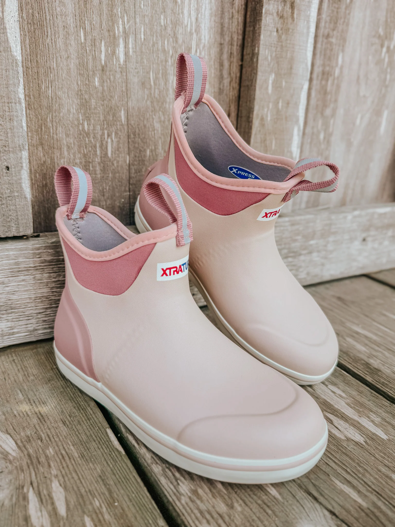 Women's Xtratuf 6 in Ankle Deck Boot in Blush Pink - Image 11