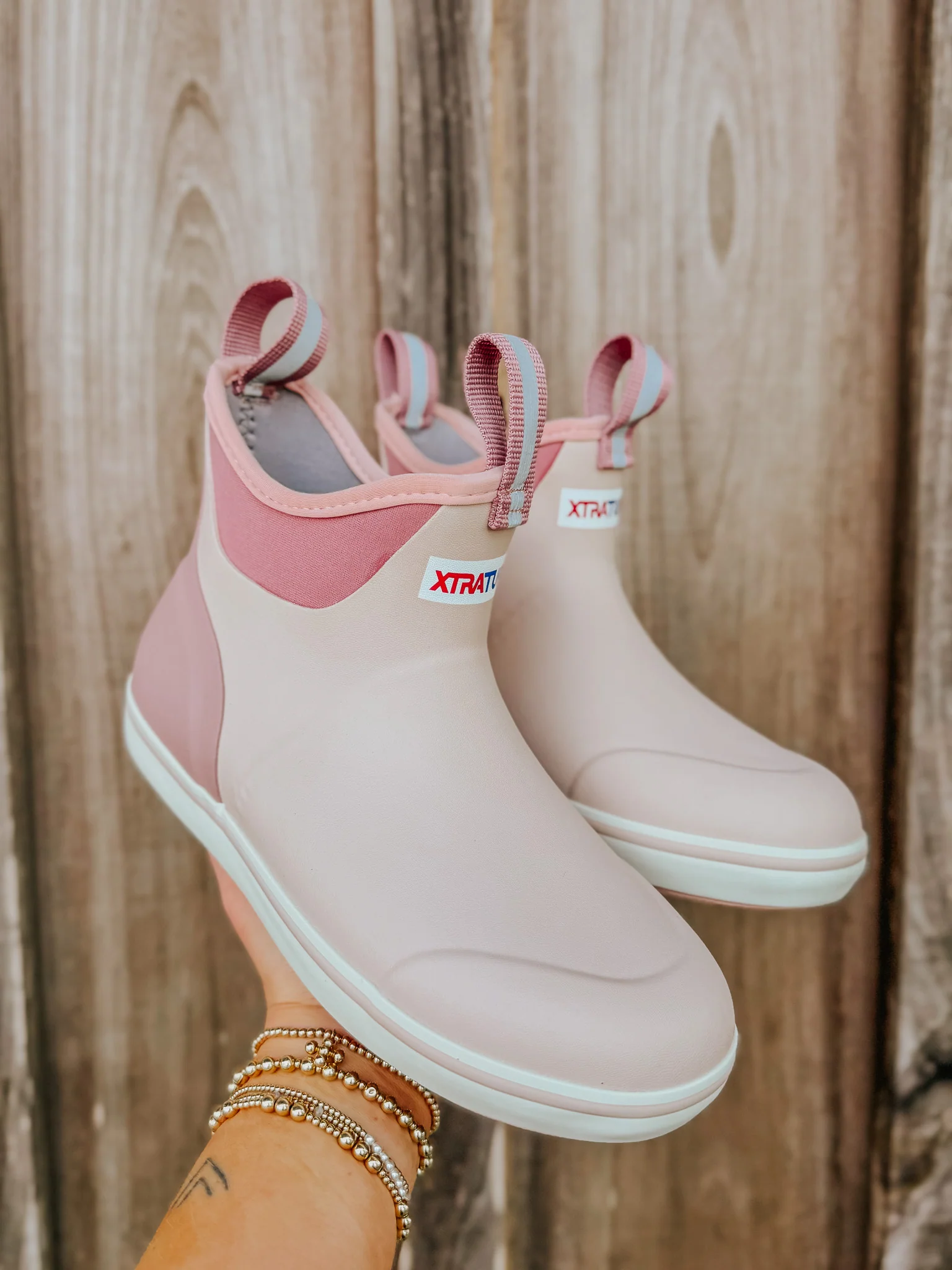 Women's Xtratuf 6 in Ankle Deck Boot in Blush Pink - Image 9