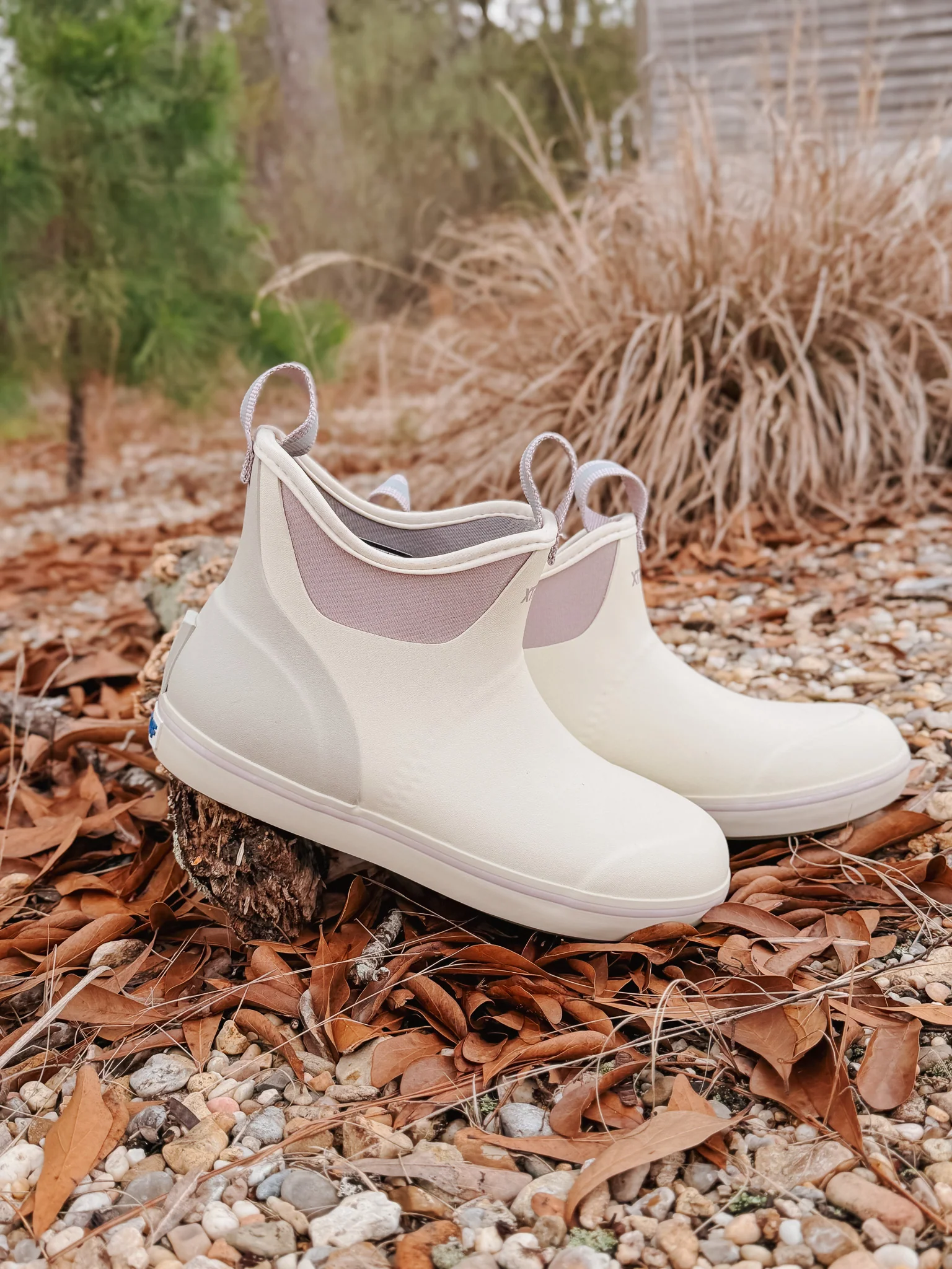 Women's Xtratuf 6in Ankle Deck Boot in Cream Pink - Image 7