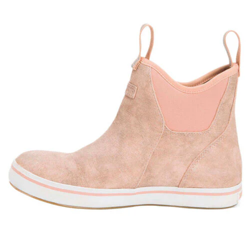 XTRATUF Women's Leather Deck Ankle Boots in Pink - Image 3