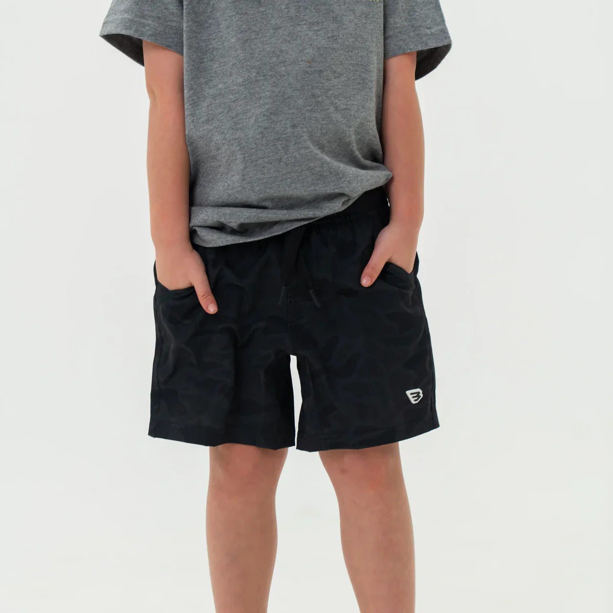 Burlebo Youth & Toddler Athletic Short - Black Camo - Image 3