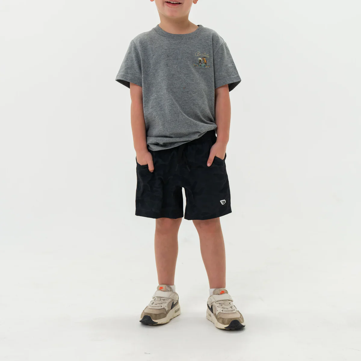 Burlebo Youth & Toddler Athletic Short - Black Camo - Image 7