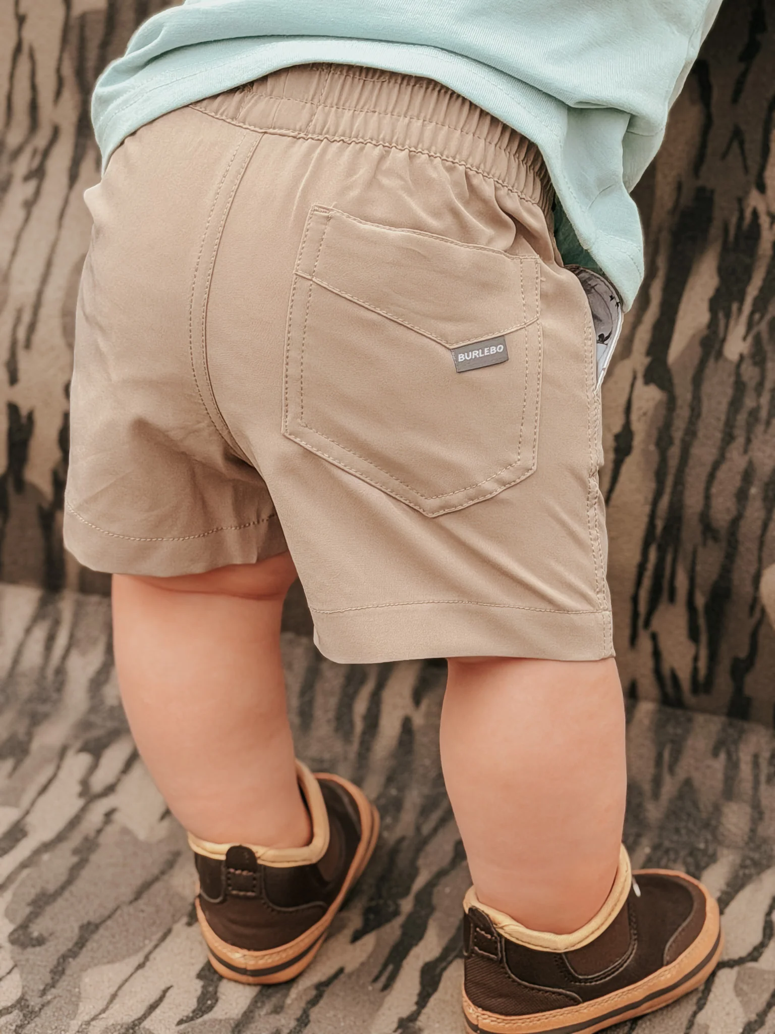 Burlebo Youth & Toddler Everyday Shorts - Cobblestone Khaki - Image 8