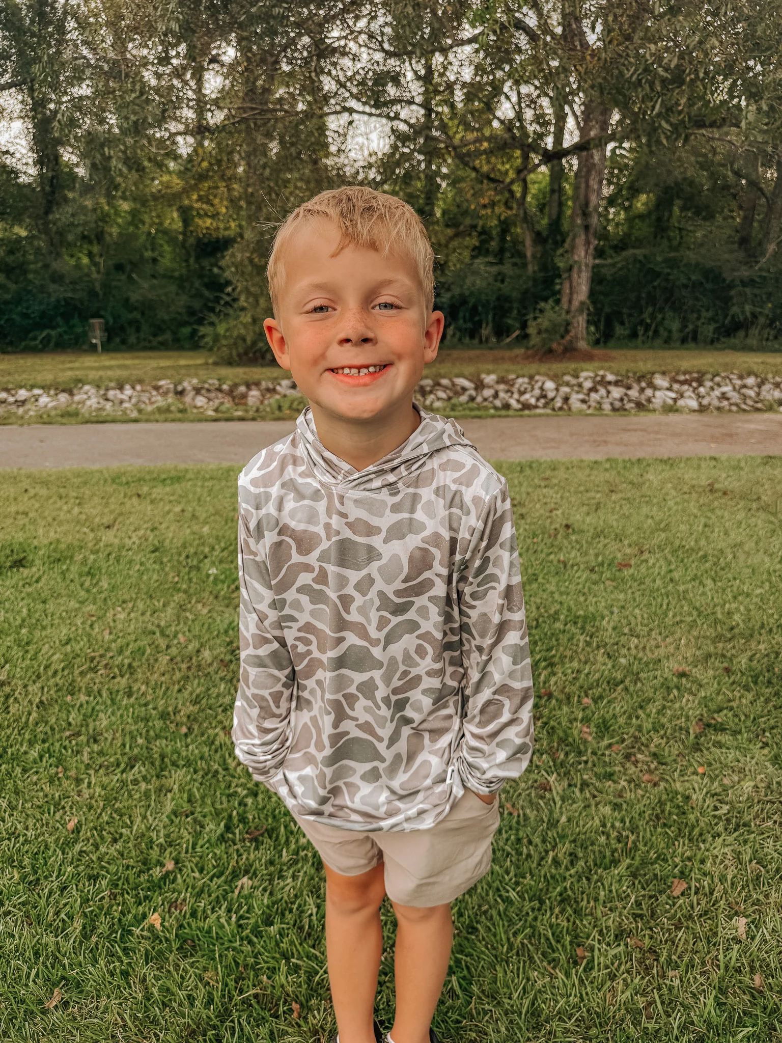 Burlebo Youth & Toddler Performance Hoodie - Classic Deer Camo - Image 3