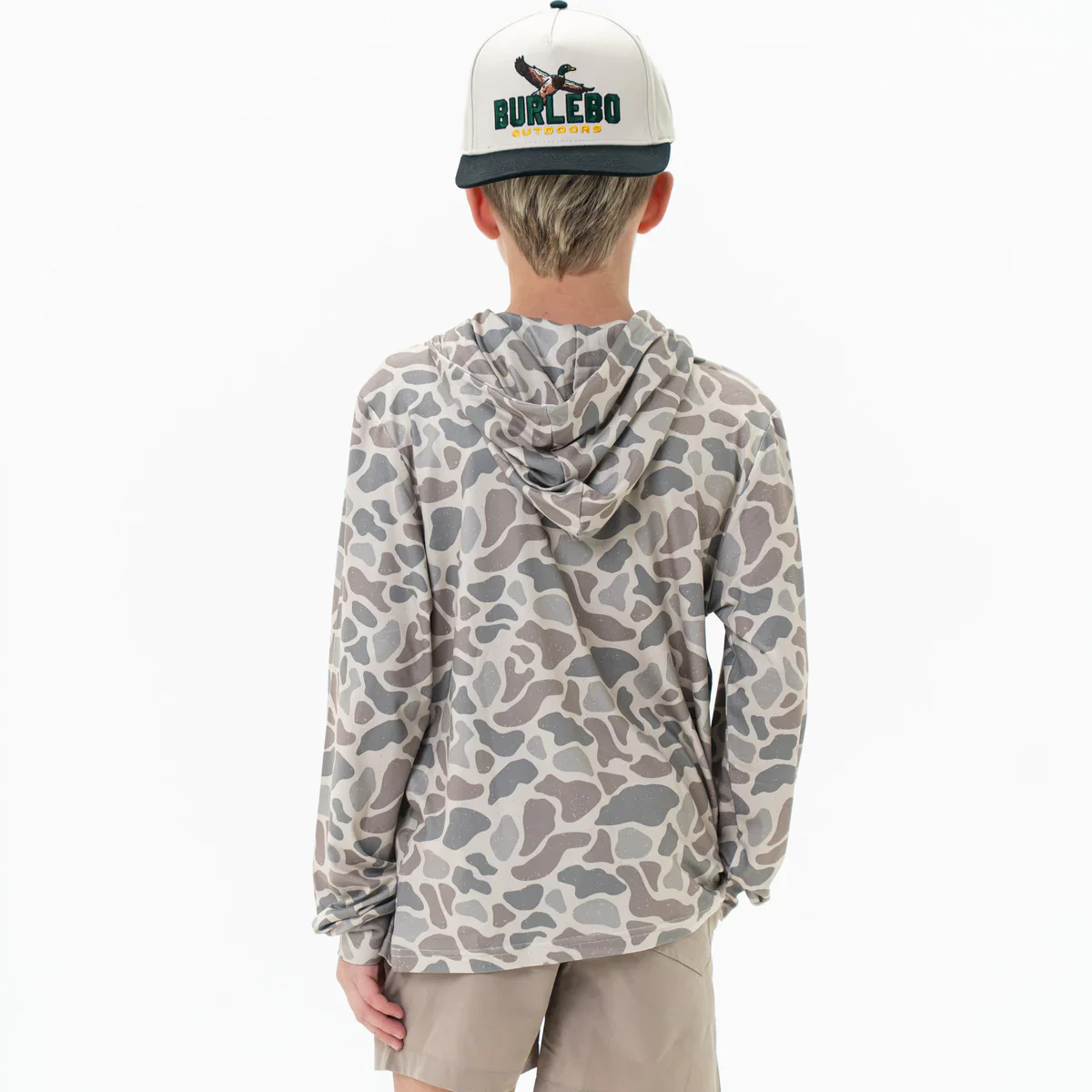 Burlebo Youth & Toddler Performance Hoodie - Classic Deer Camo - Image 5