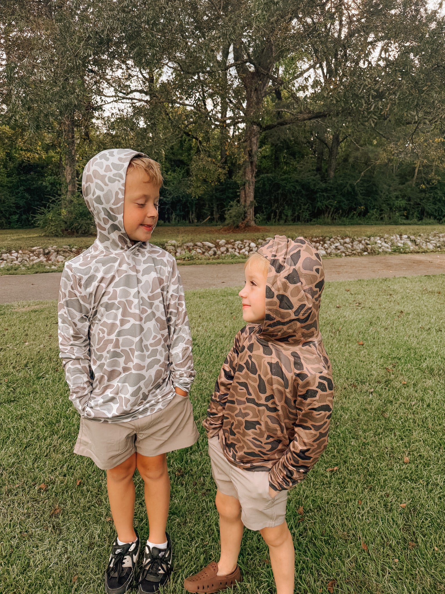 Burlebo Youth & Toddler Performance Hoodie - Classic Deer Camo - Image 7