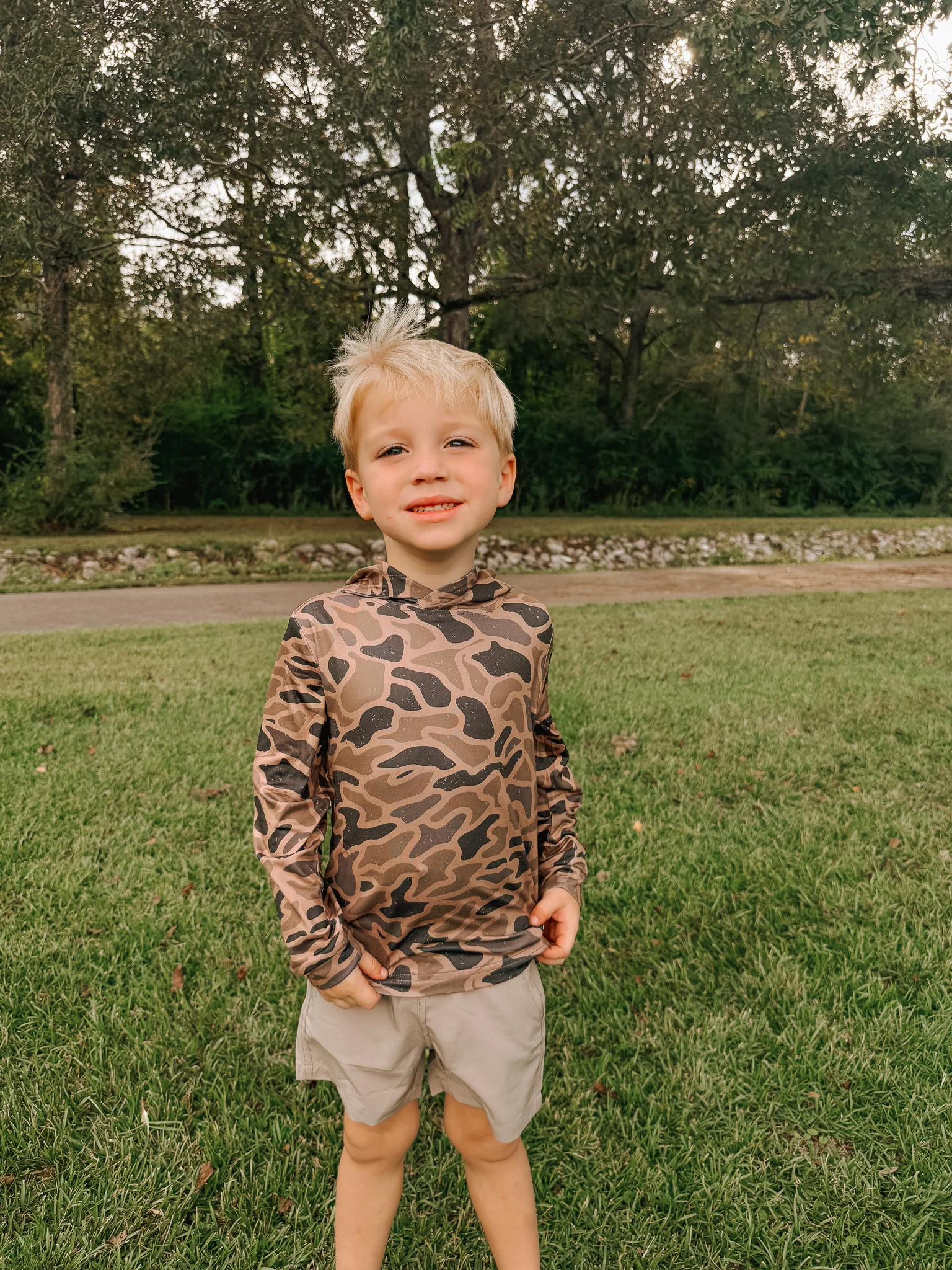 Youth Burlebo Performance Hoodie - Gauge Camo - Image 5