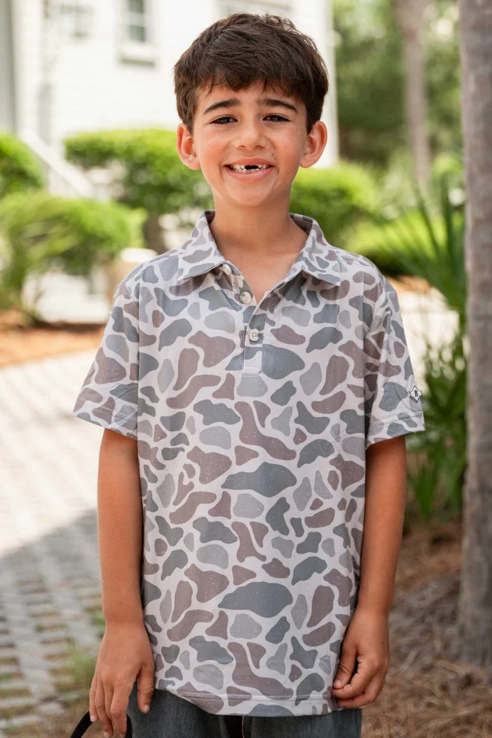 Burlebo Youth & Toddler Polo in Classic Deer Camo - Image 4