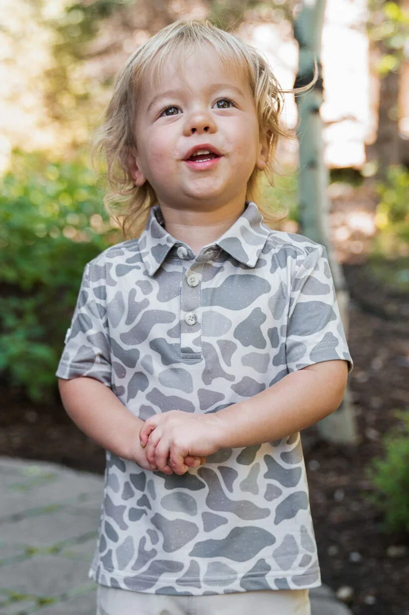 Burlebo Youth & Toddler Polo in Classic Deer Camo - Image 5