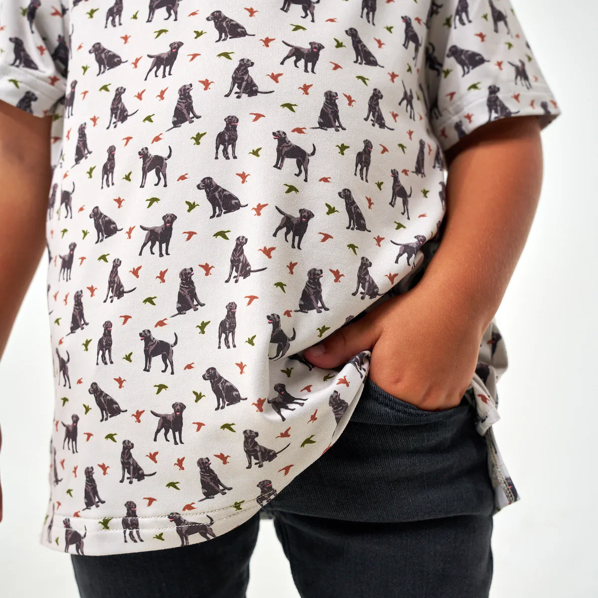Burlebo Youth & Toddler Performance Polo - Ducks And Dogs - Image 6