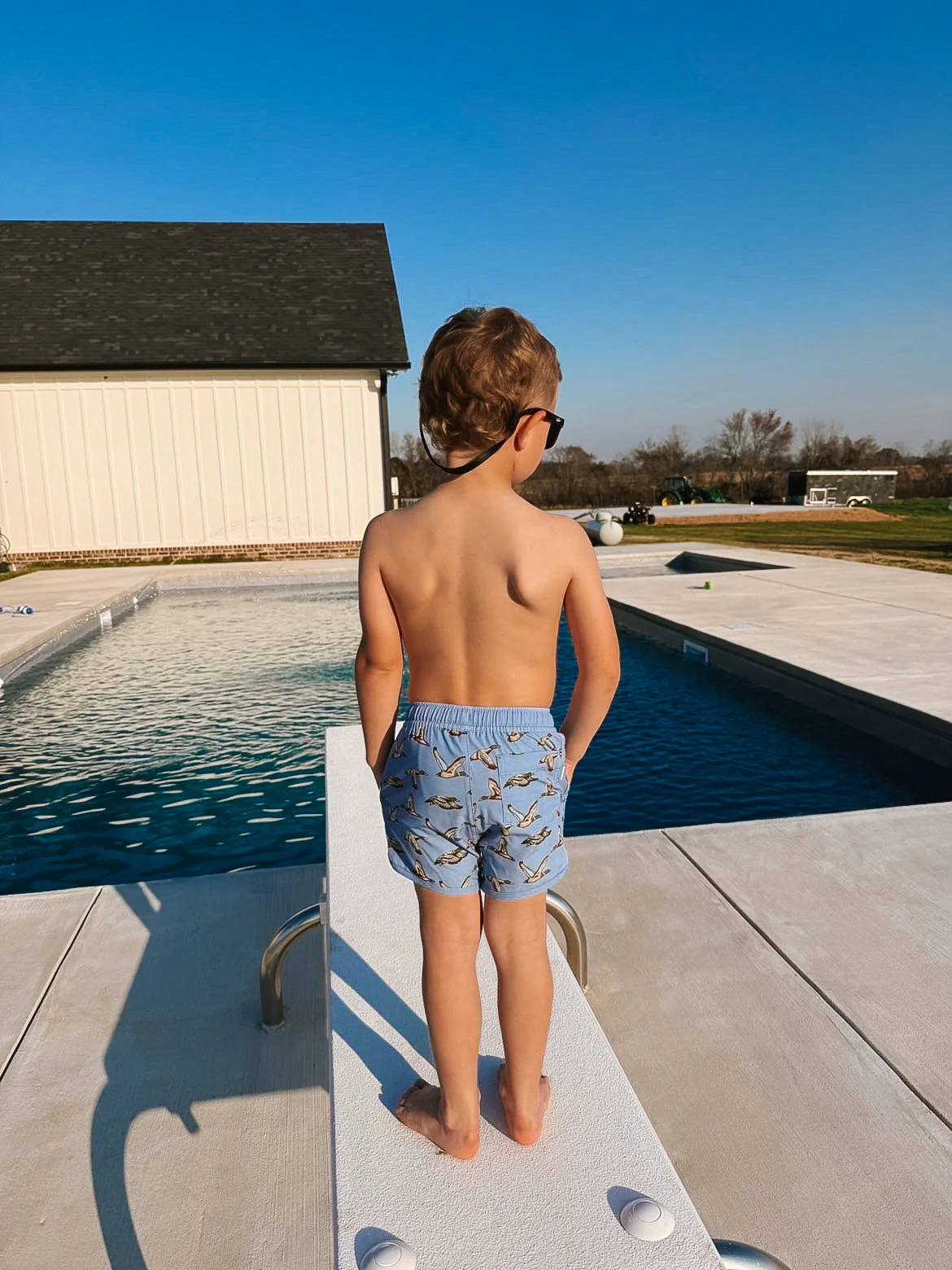 Burlebo Youth & Toddler Swim Trunk - Jumbo Mallards Blue - Image 3