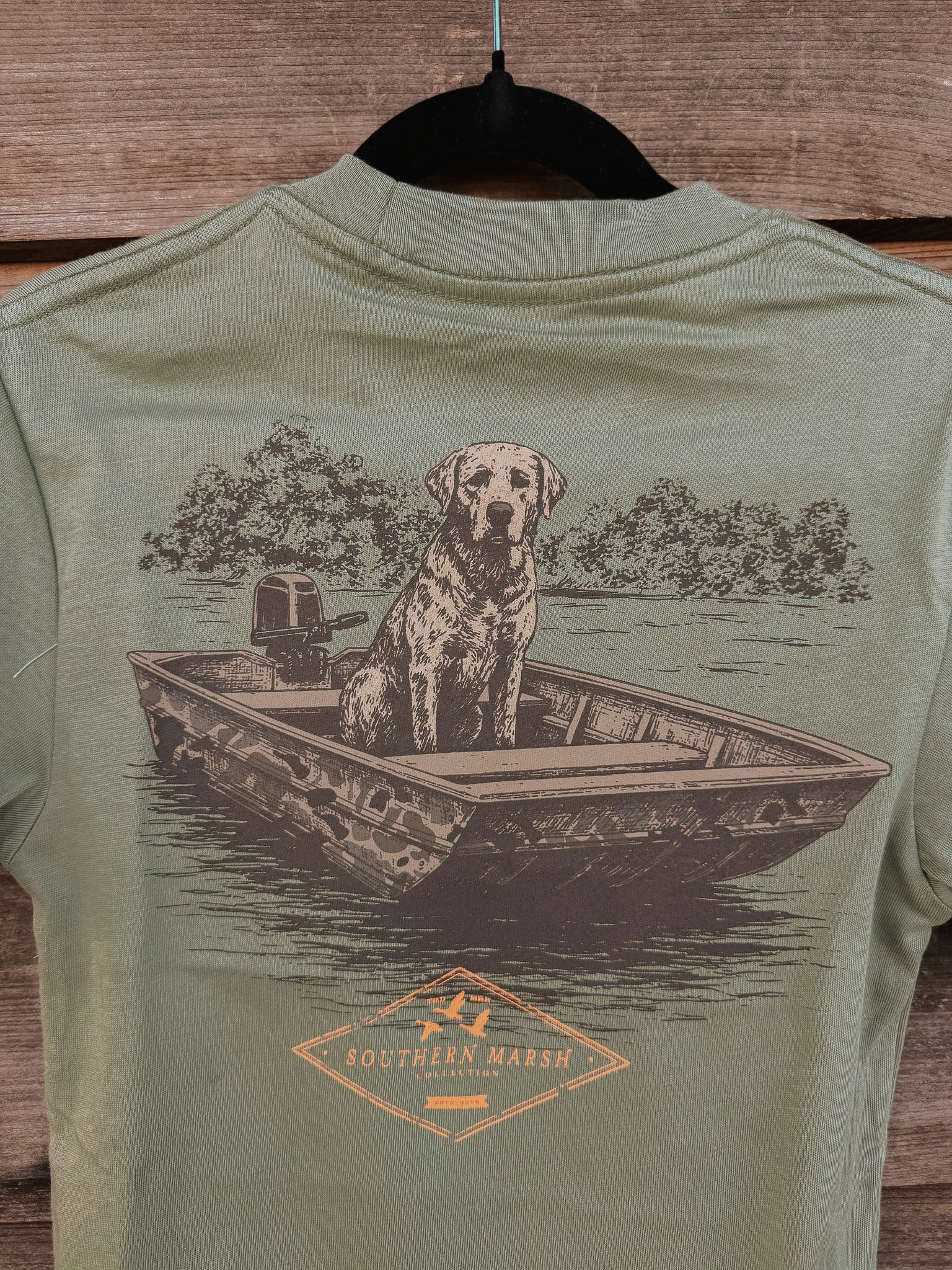 Youth Southern Marsh Patient Pup T-Shirt in Bay Green - Image 3