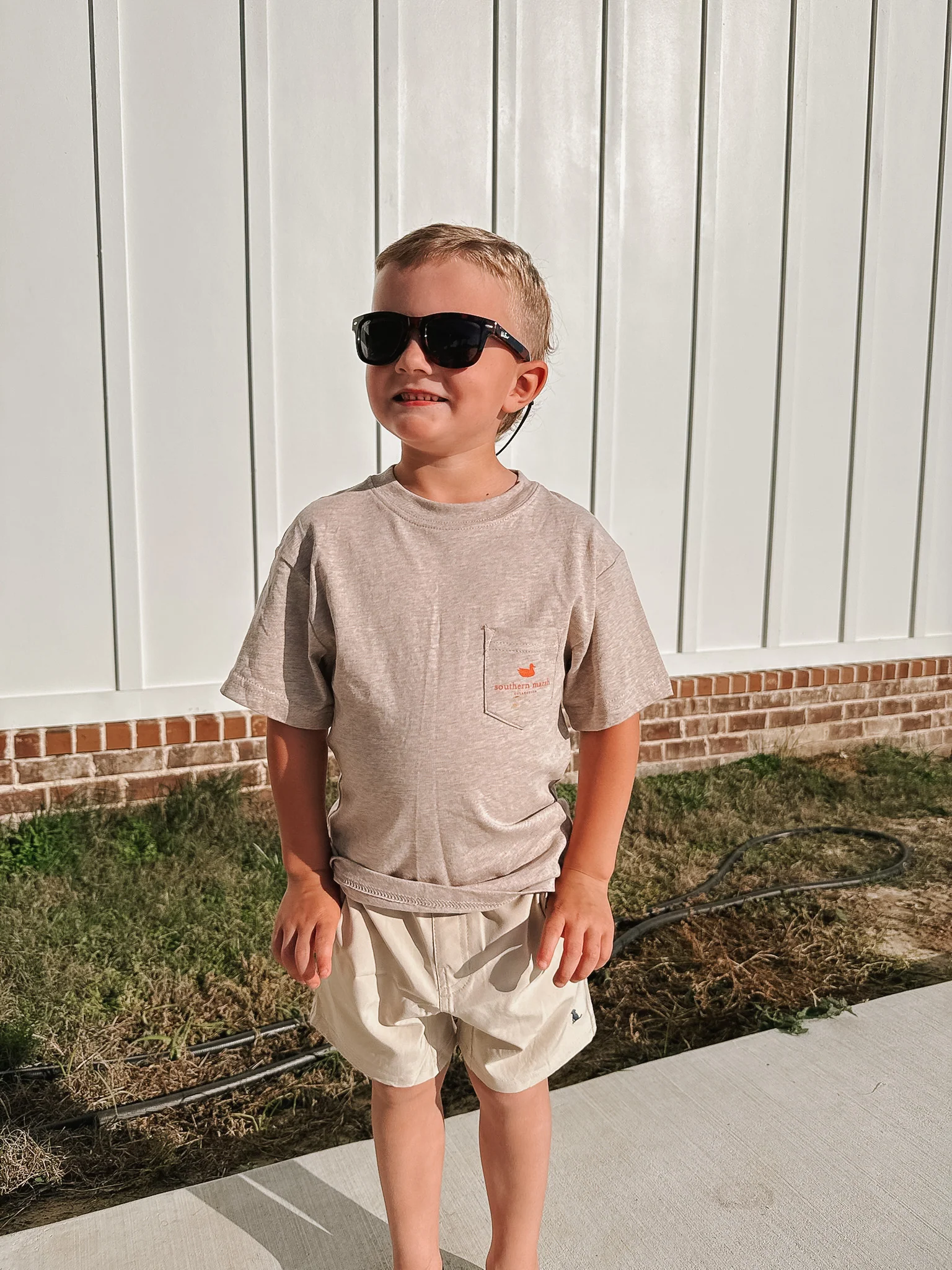 Youth Southern Marsh Loaded up Pup T-Shirt in Taupe - Image 2
