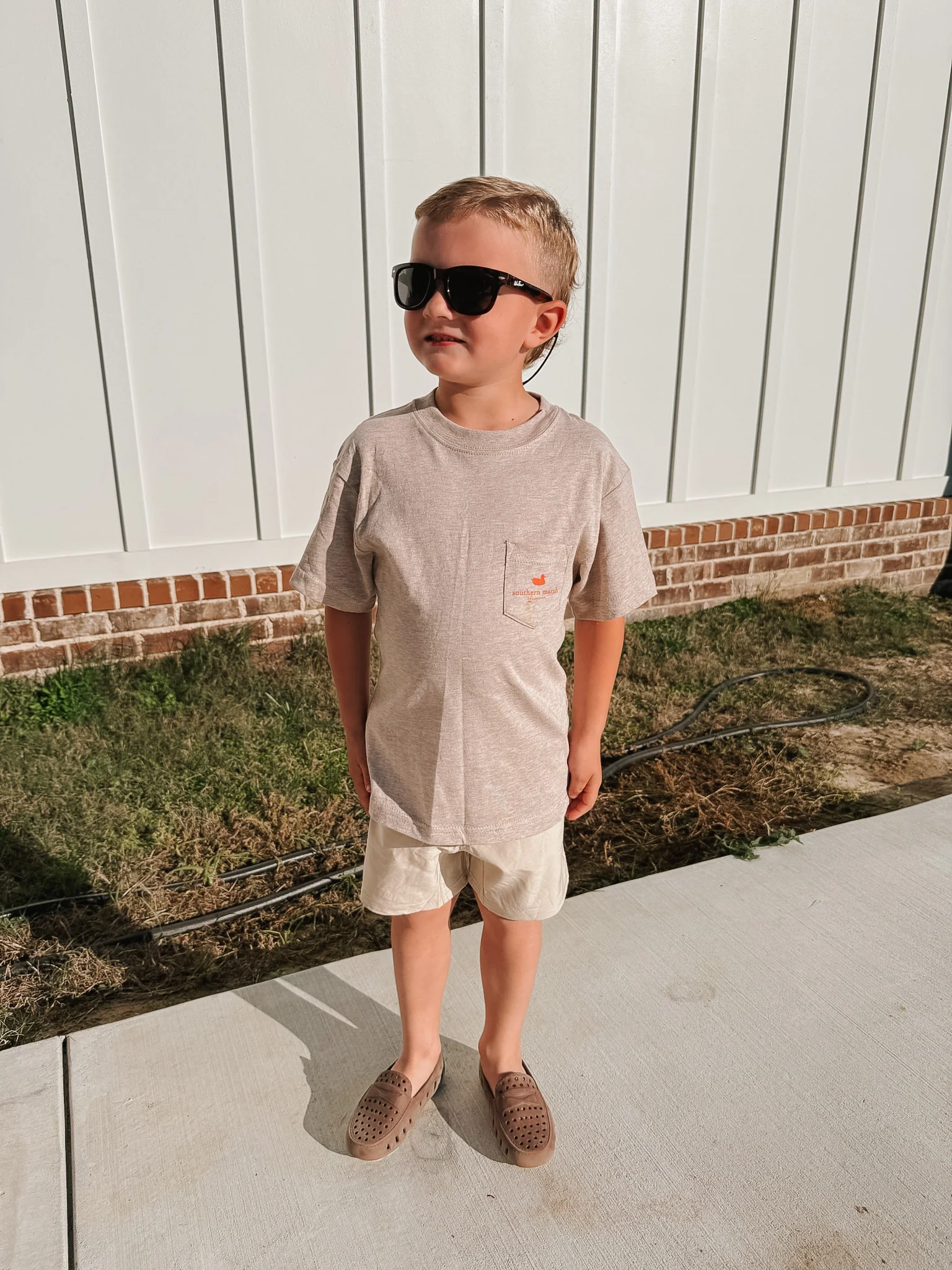 Youth Southern Marsh Loaded up Pup T-Shirt in Taupe - Image 5