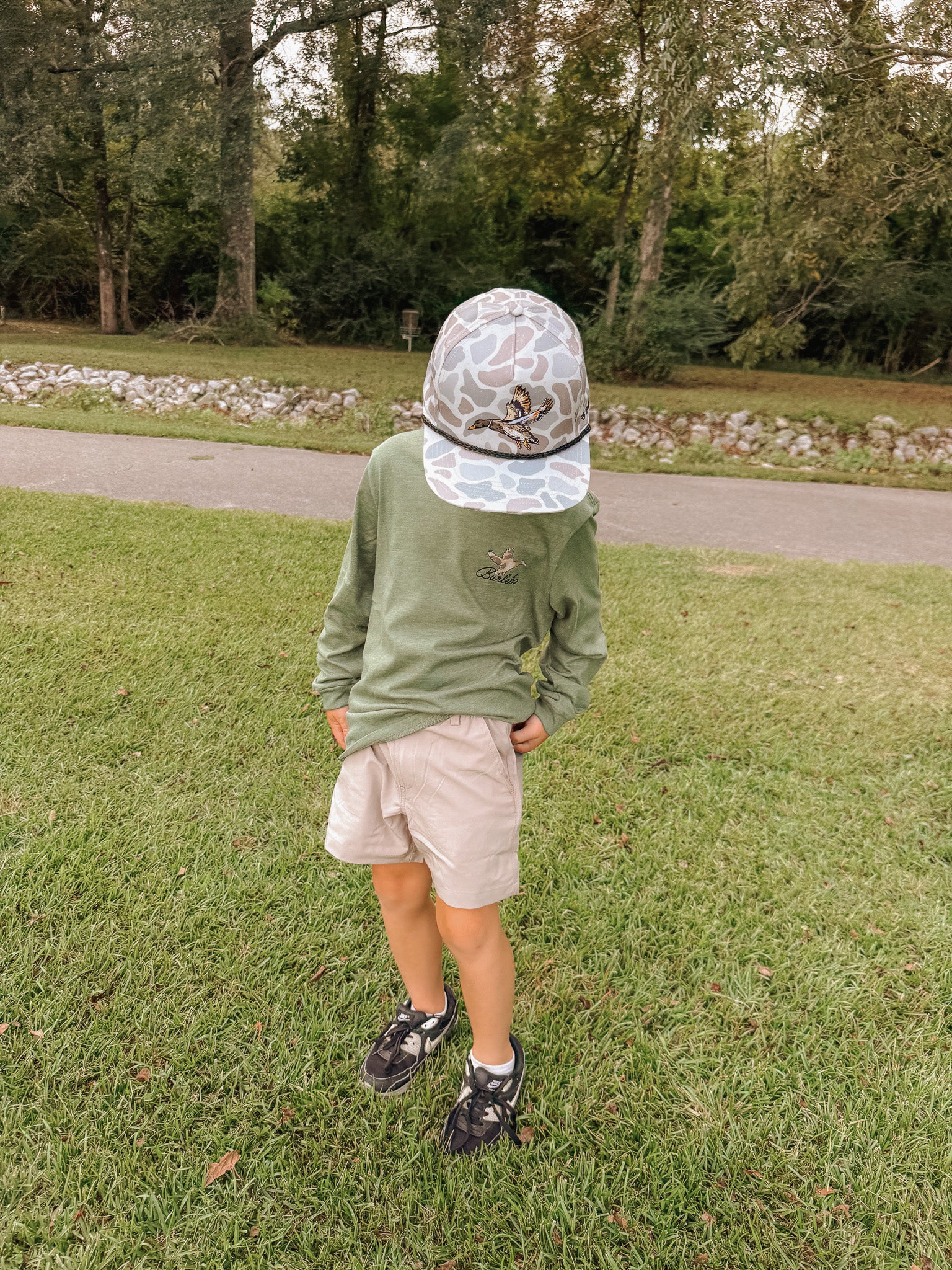 Burlebo Youth Diving Mallard Hat in Classic Deer Camo - Image 5