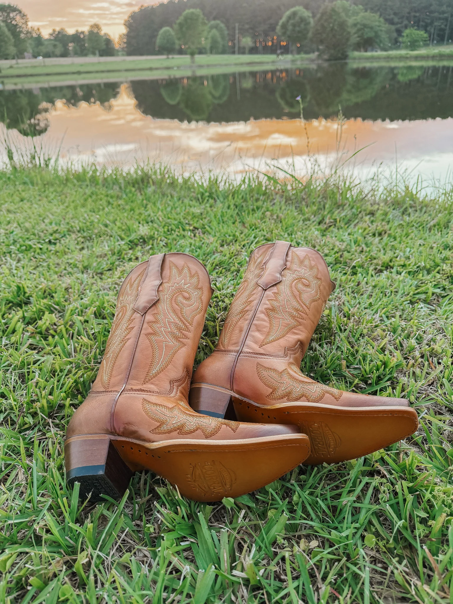 Women's Corral Shedron Flames Embroidery Snip Toe Western Boot - Image 6