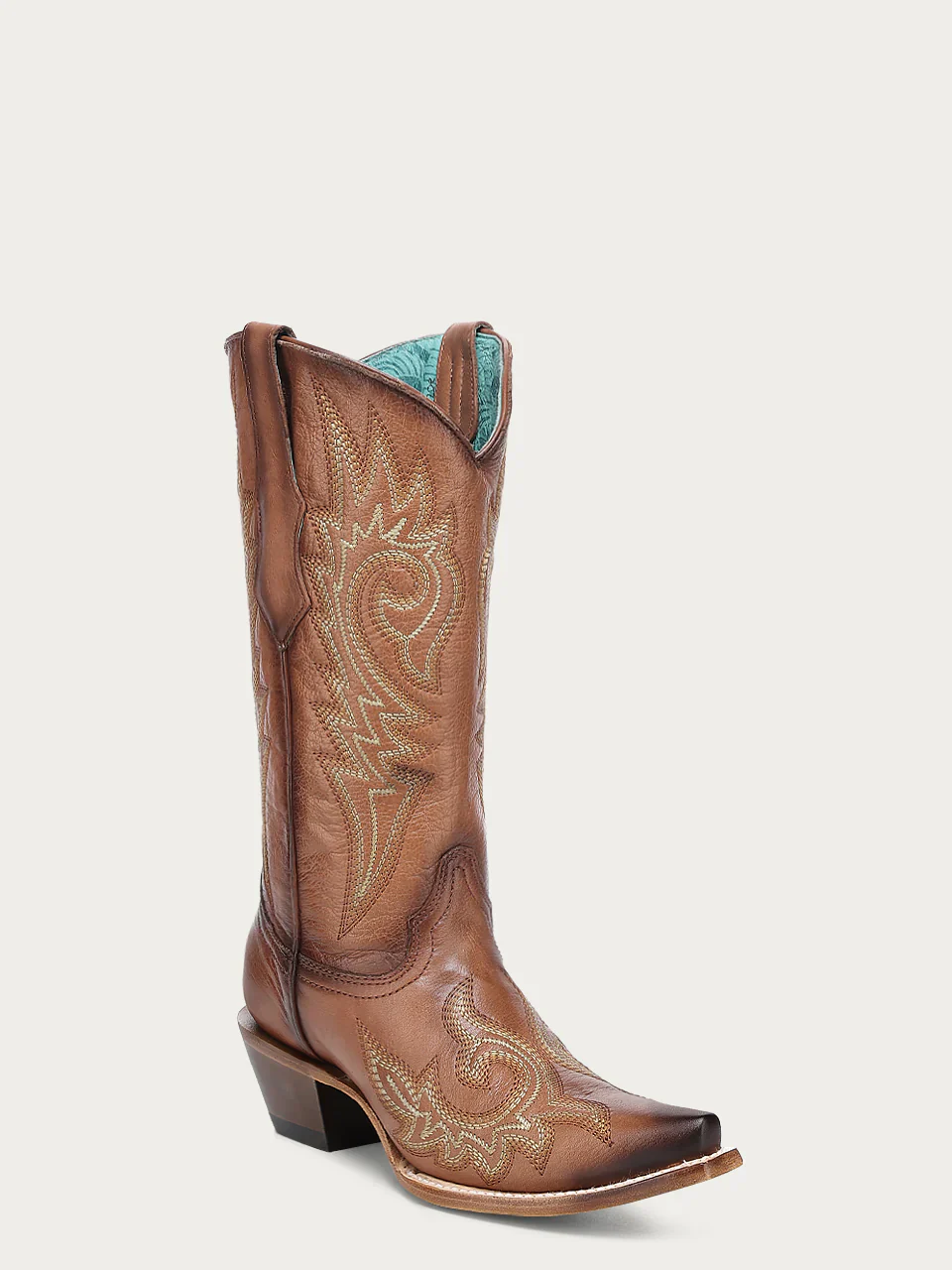 Women's Corral Shedron Flames Embroidery Snip Toe Western Boot - Image 7